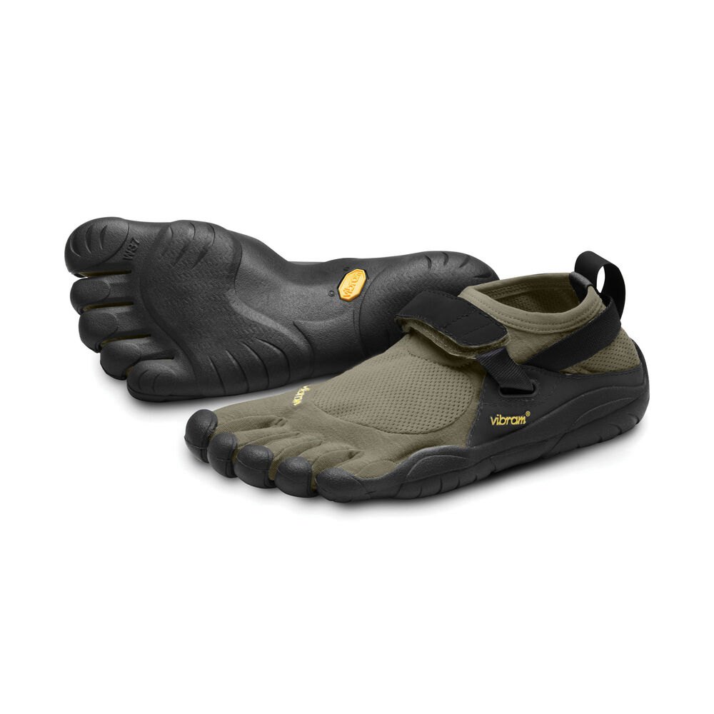 Vibram Five Fingers Mens KSO - Training Shoes Olive/Black - NCH063924